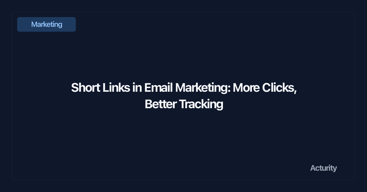 Email inbox showing branded short links with click analytics overlay