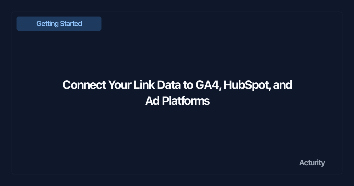 Diagram showing link click data flowing into analytics and marketing platforms