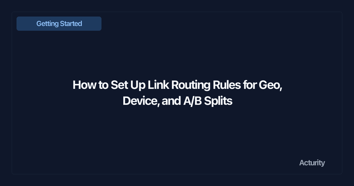 Diagram showing a single short link branching into multiple destinations based on routing rules